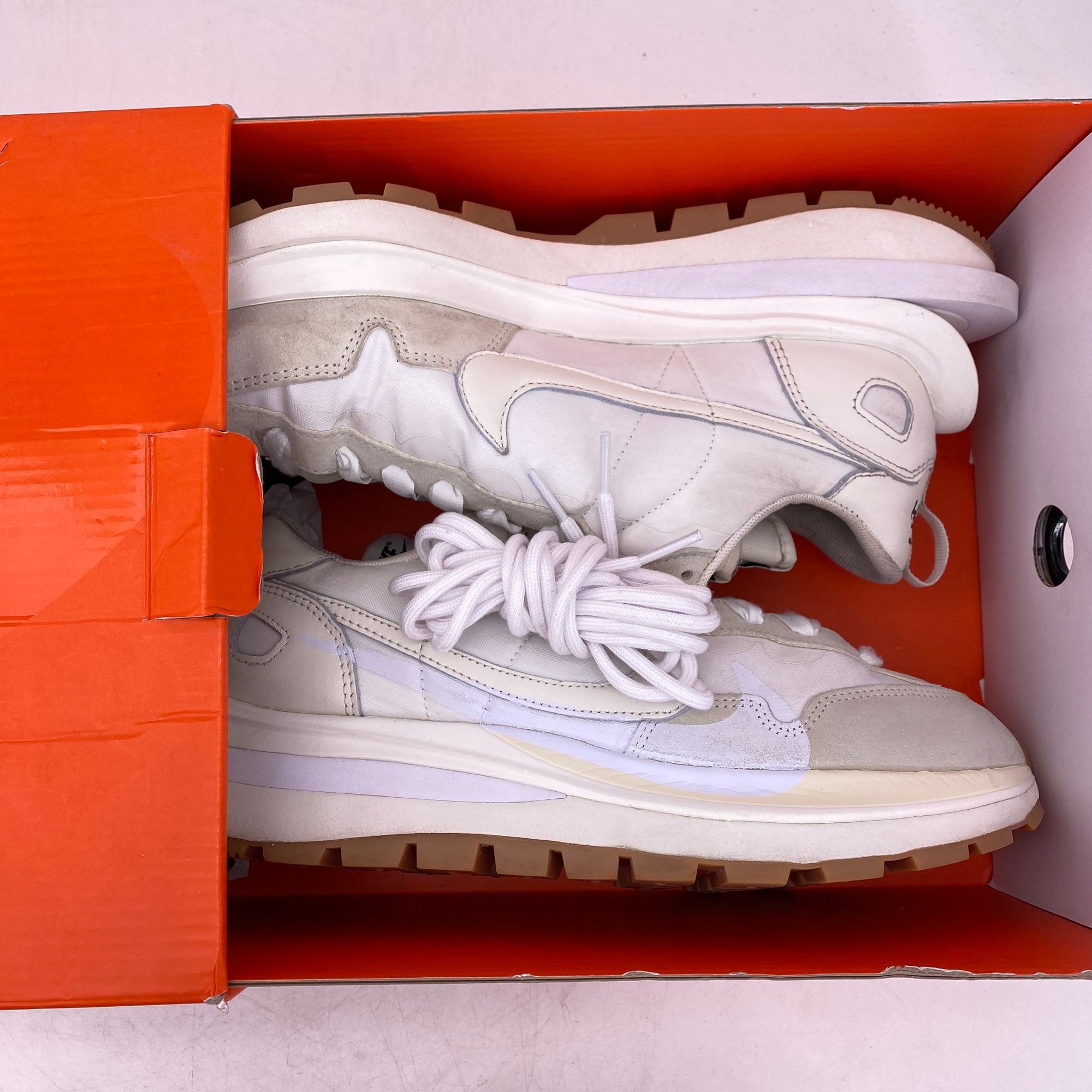 Nike Vaporwaffle / Sacai &quot;Sail Gum&quot; 2022 Used Size 8.5