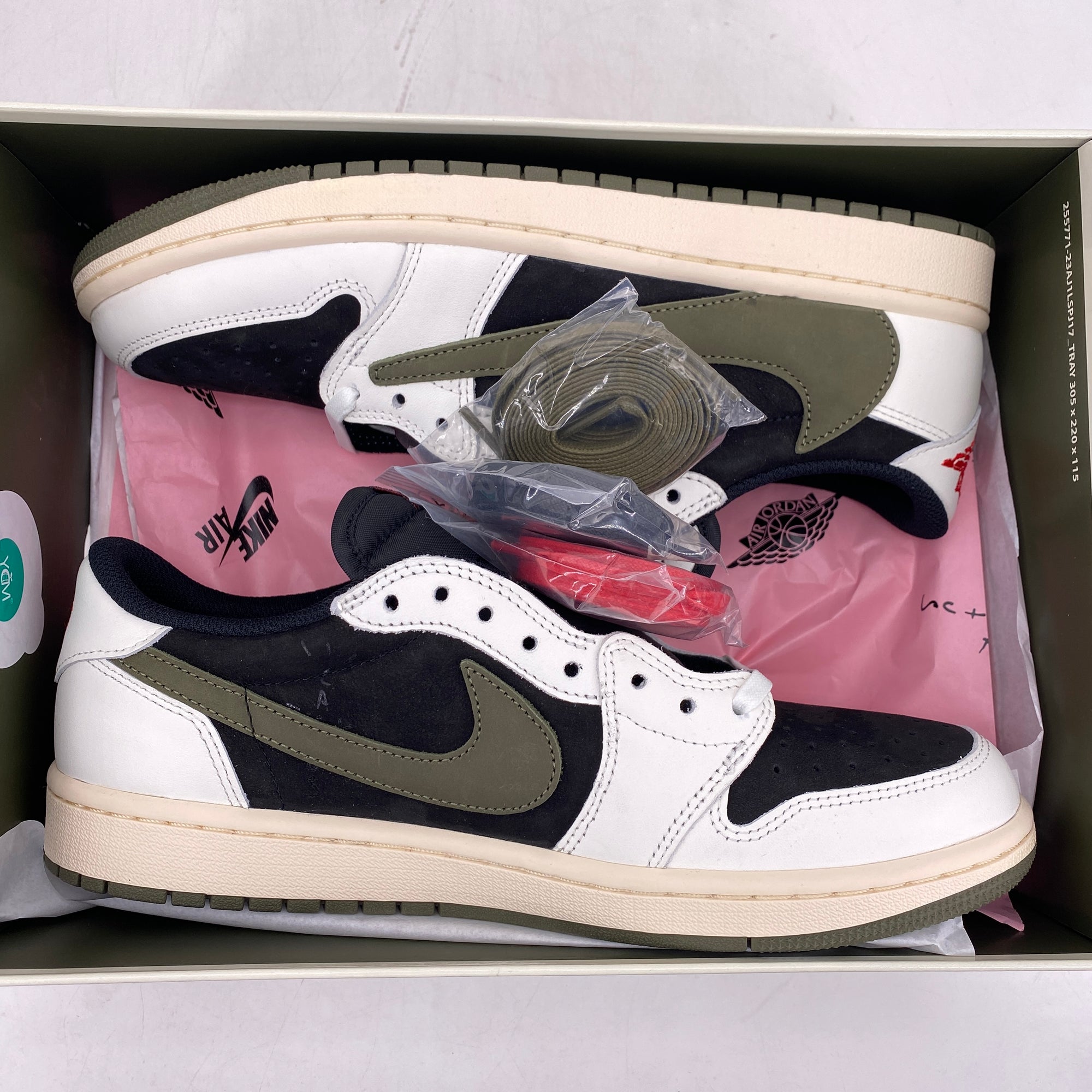 Air Jordan (W) 1 Low &quot;Travis Scott Olive&quot; 2023 New Size 10.5W