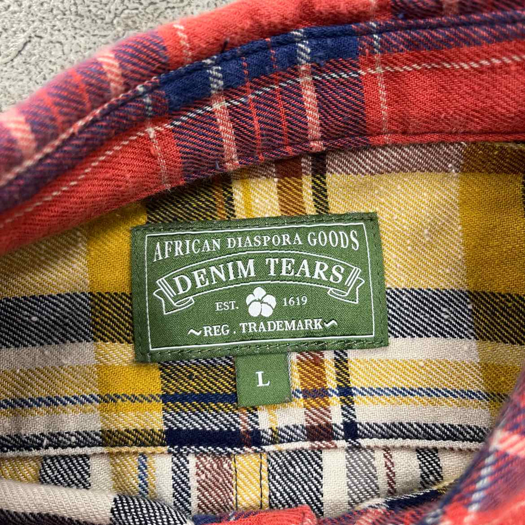 Denim Tears Flannel "FRAYED" Multicolor Used Size L