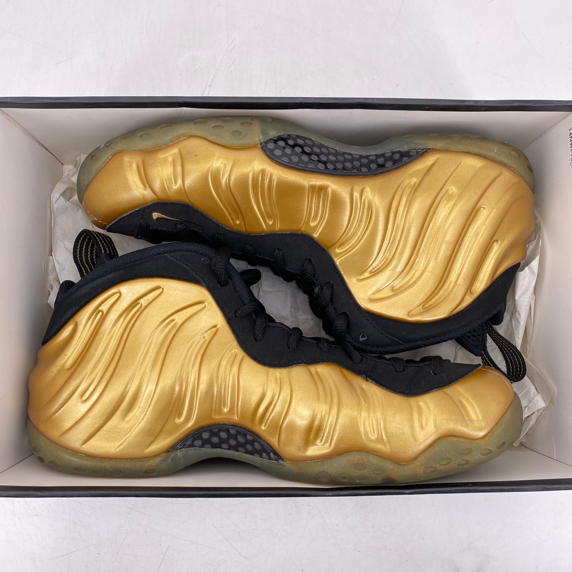 Nike Air Foamposite One &quot;Metallic Gold&quot; 2015 Used Size 8