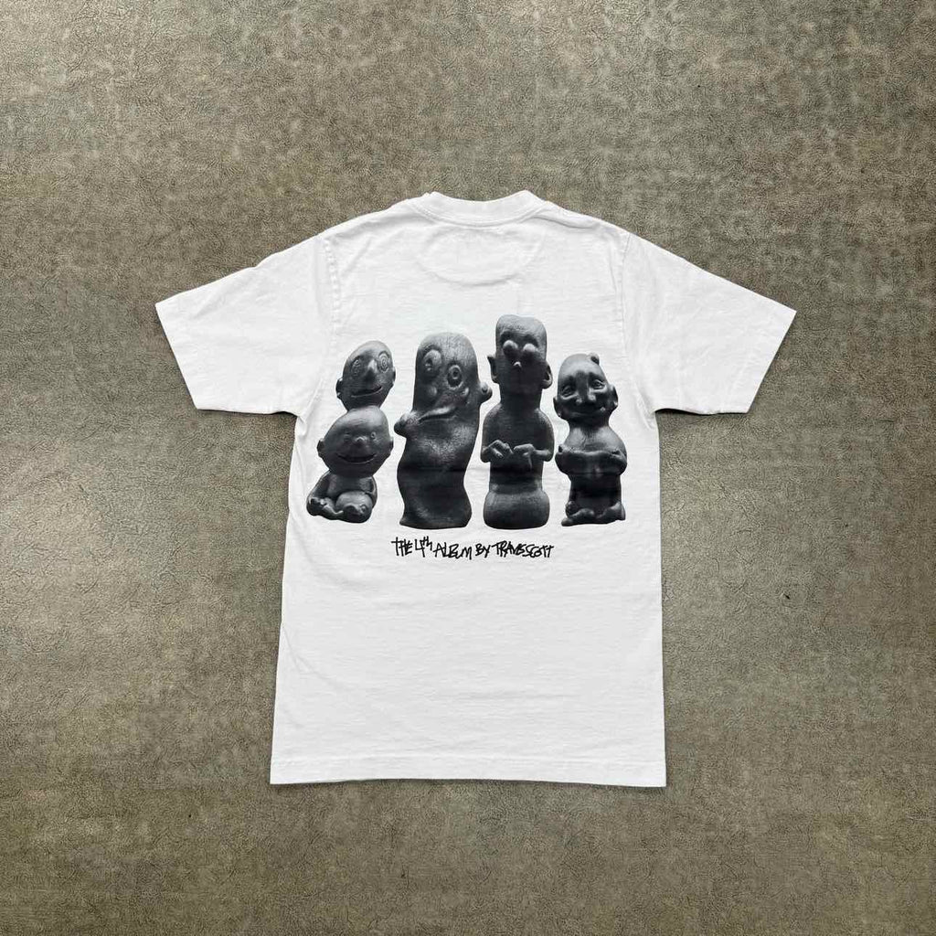 Travis Scott T-Shirt "4TH ALBUM" White Used Size S