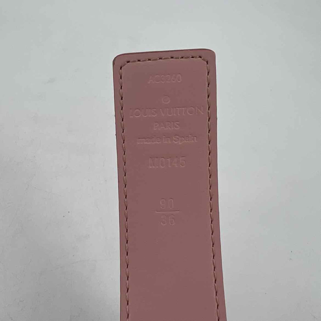 Louis Vuitton Belt "INITIALES" Used Cream Size 36W