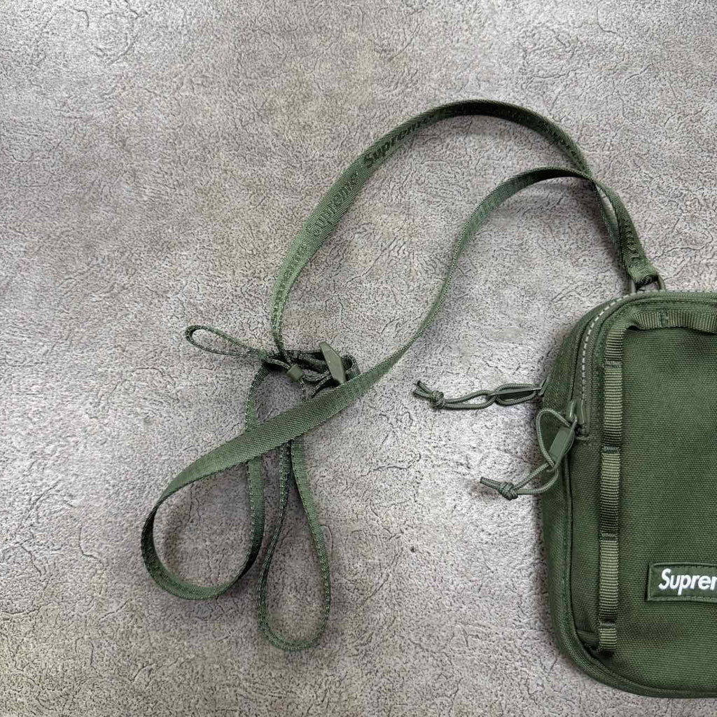 Supreme Shoulder Bag "SMALL BOX LOGO" Used Green Size OS