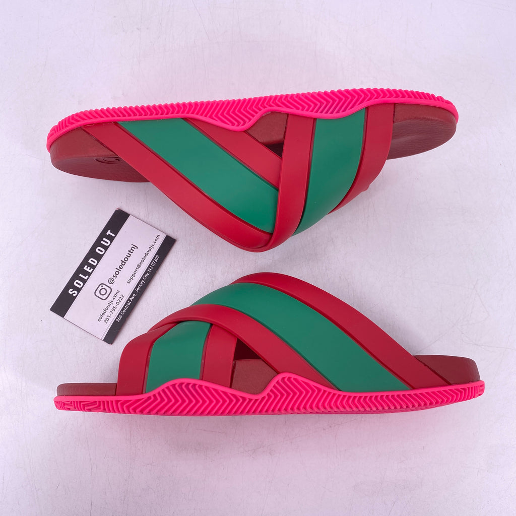 Gucci Web Slide "Pink Rubber"  New Size 9W