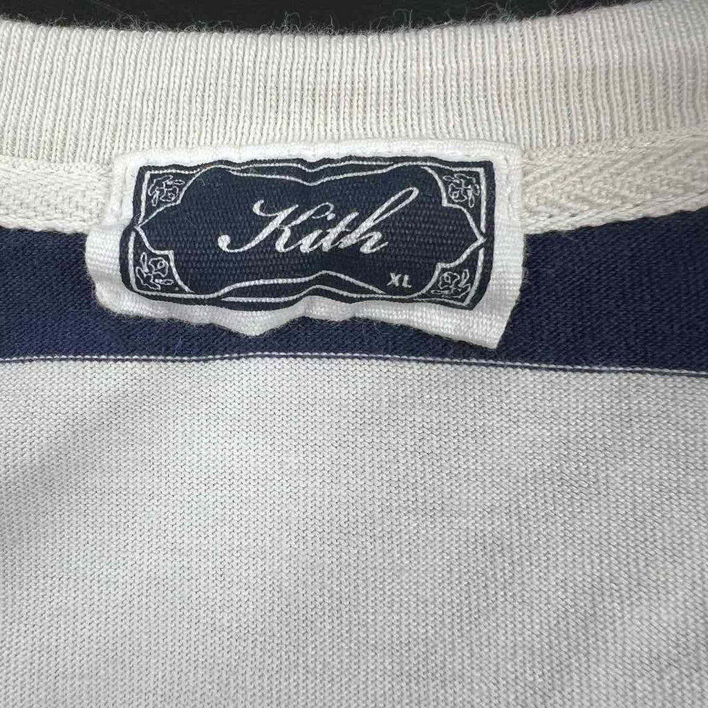 Kith T-Shirt "STRIPE ALEX" Navy Used Size XL
