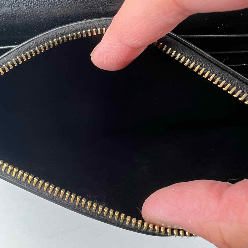 Saint Laurent Wallet "UPTOWN LEATHER CHAIN WALLET" Used Black Size OS