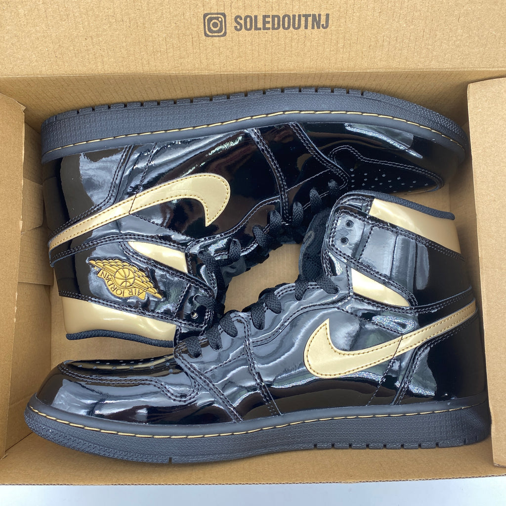 Air Jordan 1 Retro High OG "Black Metallic Gold" 2020 Used Size 11.5