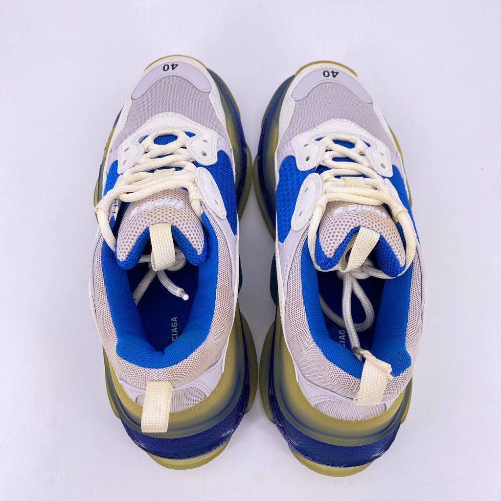 Balenciaga Triple S "White Blue"  New Size 40