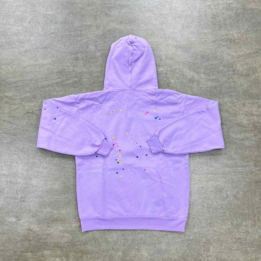 Sp5der Hoodie "P*NK" Lavender New Size XL
