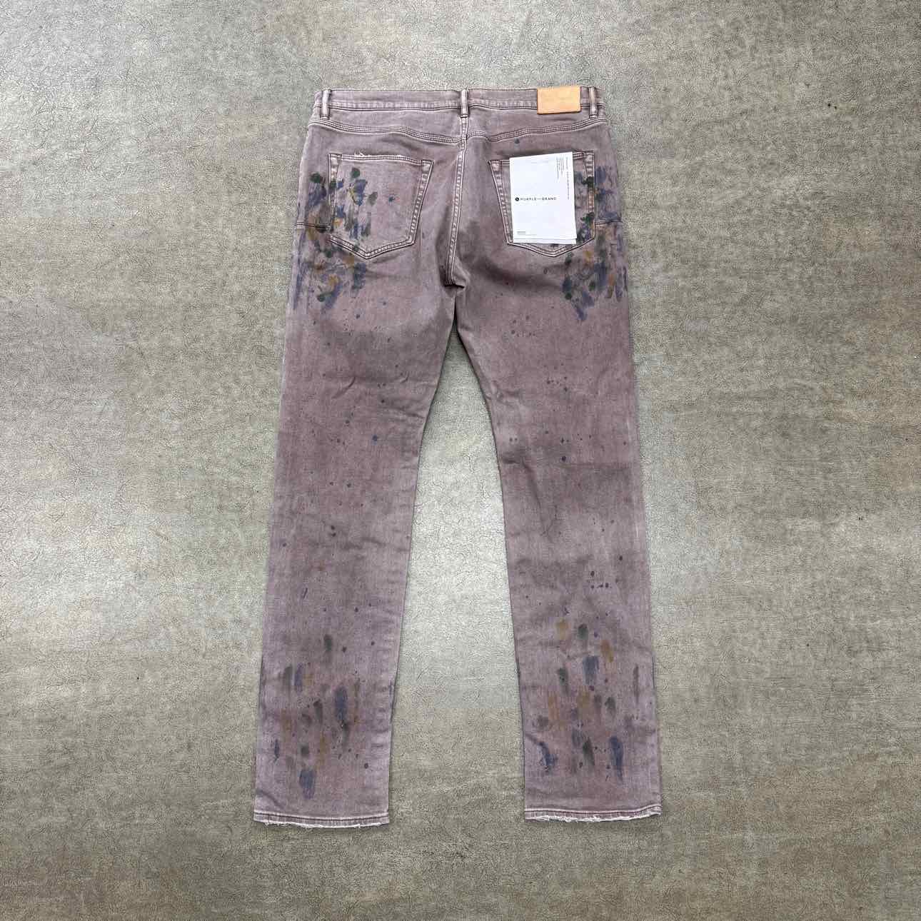 Purple Jeans &quot;PAINT SPLATTER&quot; Grey Used Size 38