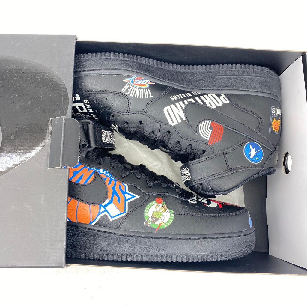 Nike Air Force 1 Mid "Supreme Nba Black" 2018 New Size 10.5
