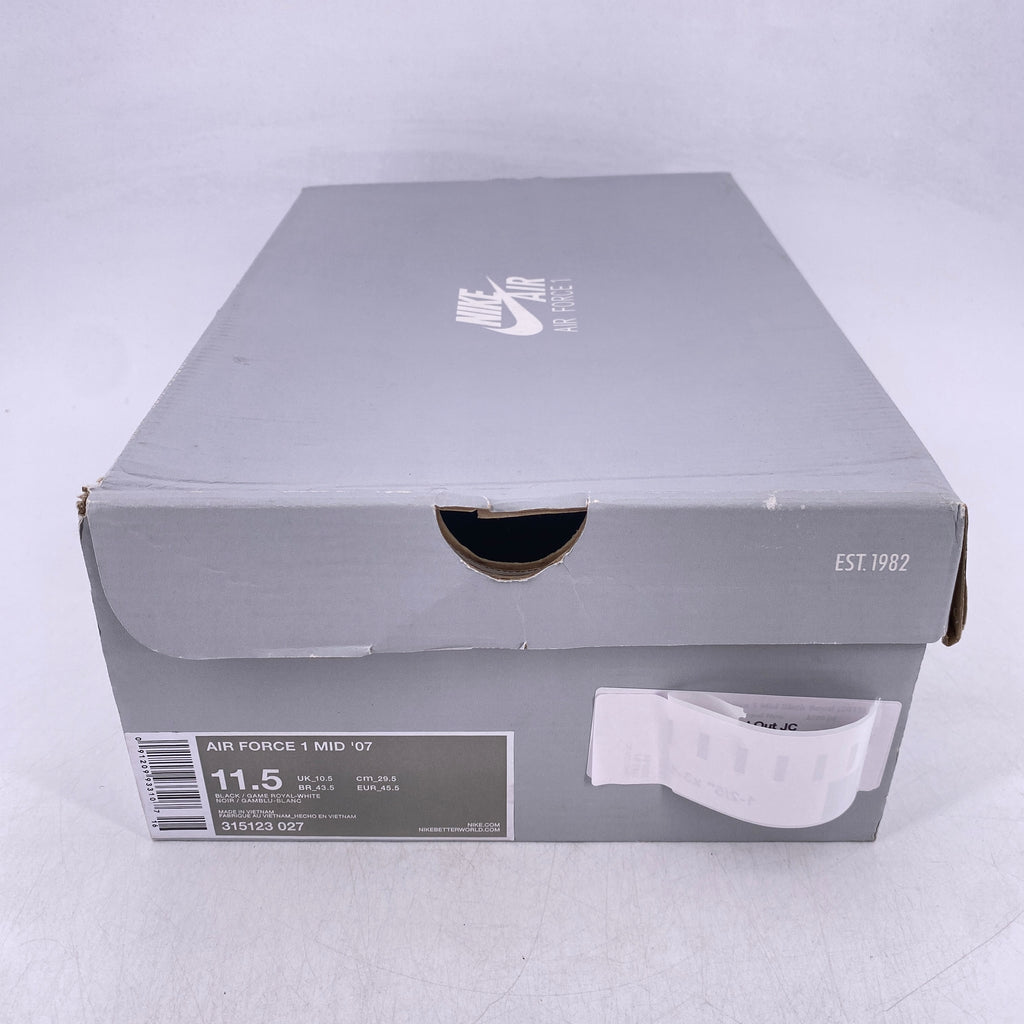 Nike Air Force 1 Mid "Black Royal" 2015 New Size 11.5