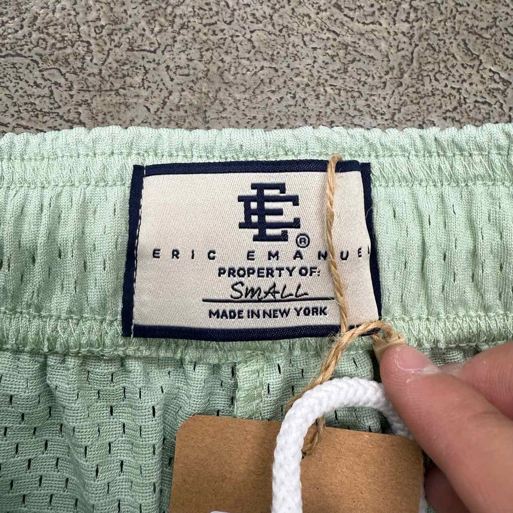 Eric Emanuel Mesh Shorts "BOLT" Green New Size S