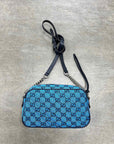 Gucci Crossbody "MARMONT QUILTED" Used Blue Size OS