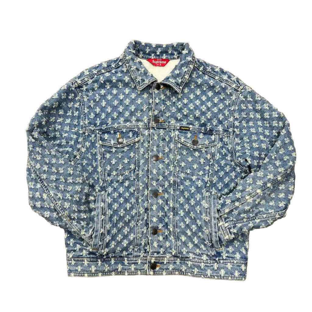 Supreme Trucker Jacket "HOLE PUNCH" Blue Used Size S