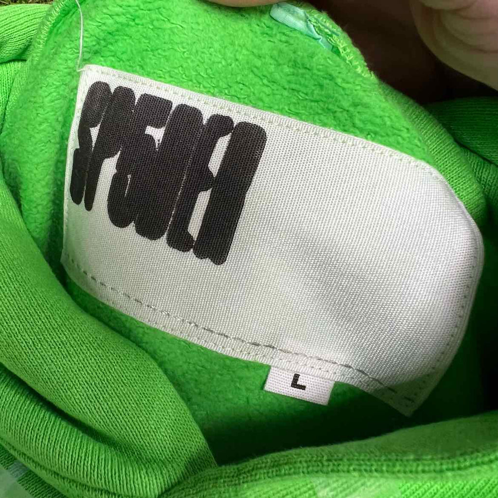 Sp5der Hoodie "RHINESTONE" Green New Size L