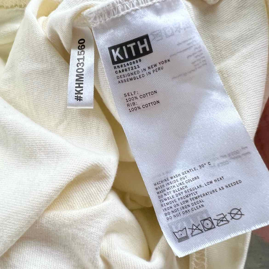 Kith T-Shirt "TULIP" Cream Used Size L