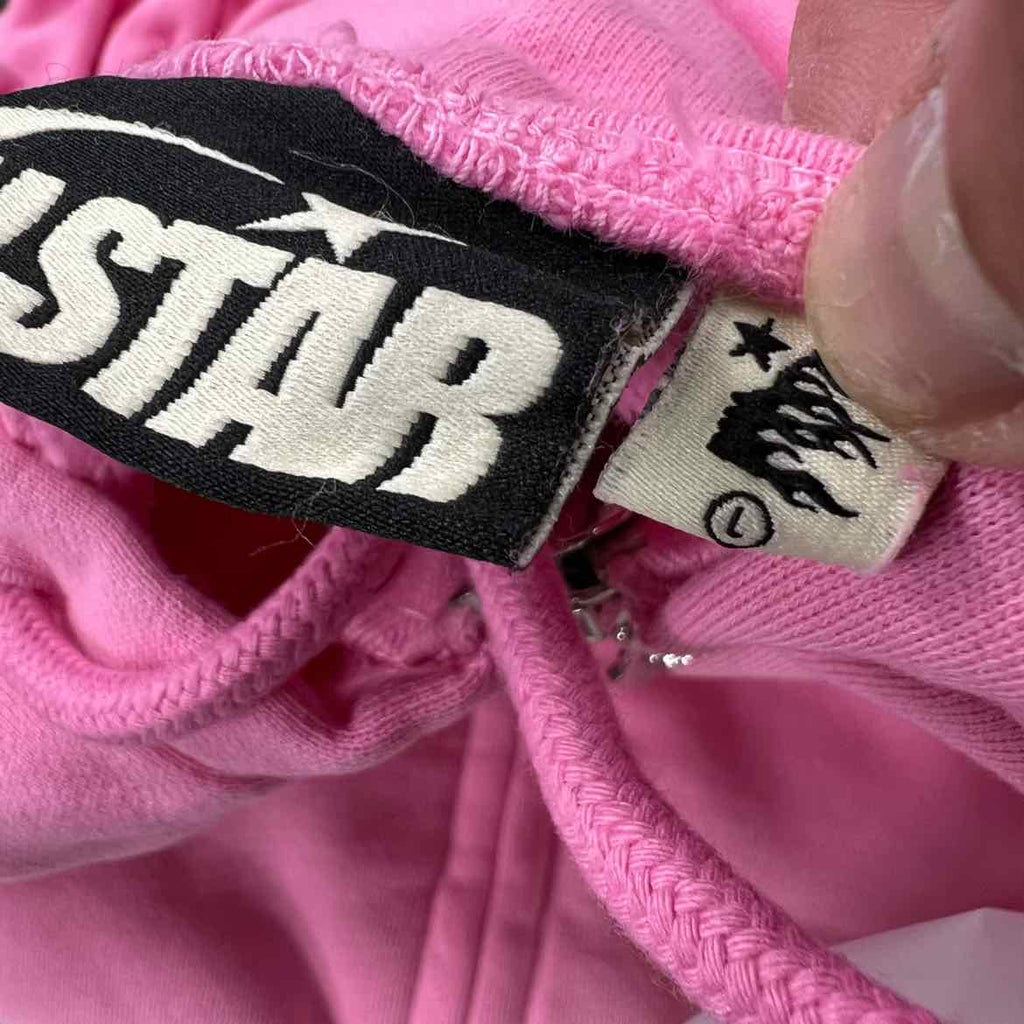 Hellstar Zip Up "FLAME" Pink New Size L