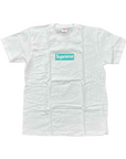 Supreme T-Shirt "TIFFANY BOX LOGO" White New Size M