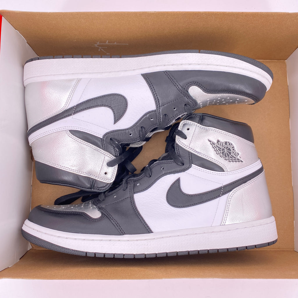 Air Jordan (W) 1 Retro High OG "Silver Toe" 2021 Used Size 14W