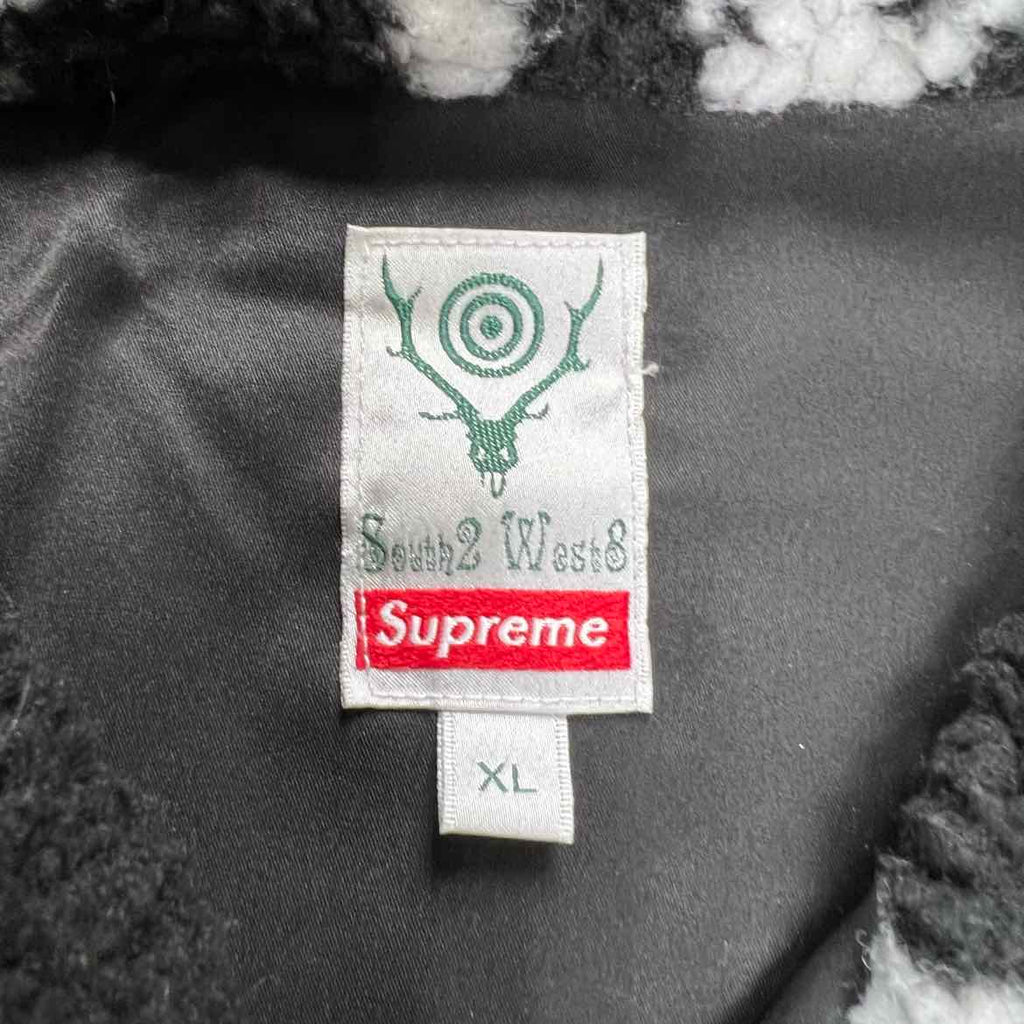 Supreme Fleece Jacket "SOUTHW WEST8" Black Used Size XL