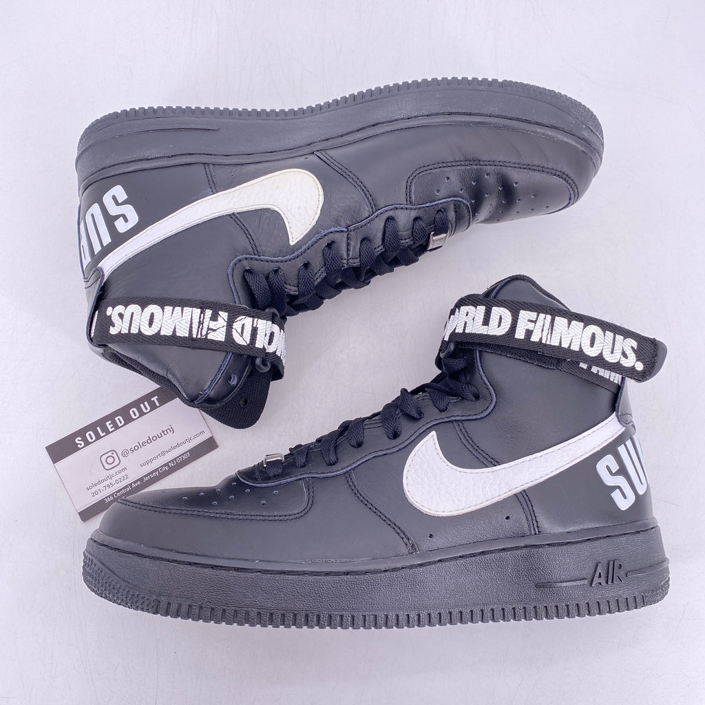 Nike Air Force 1 High Supreme "World Famous Black" 2014 Used Size 10.5