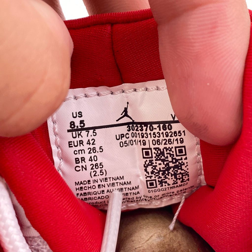 Air Jordan 9 Retro "White Gym Red" 2019 New Size 8.5