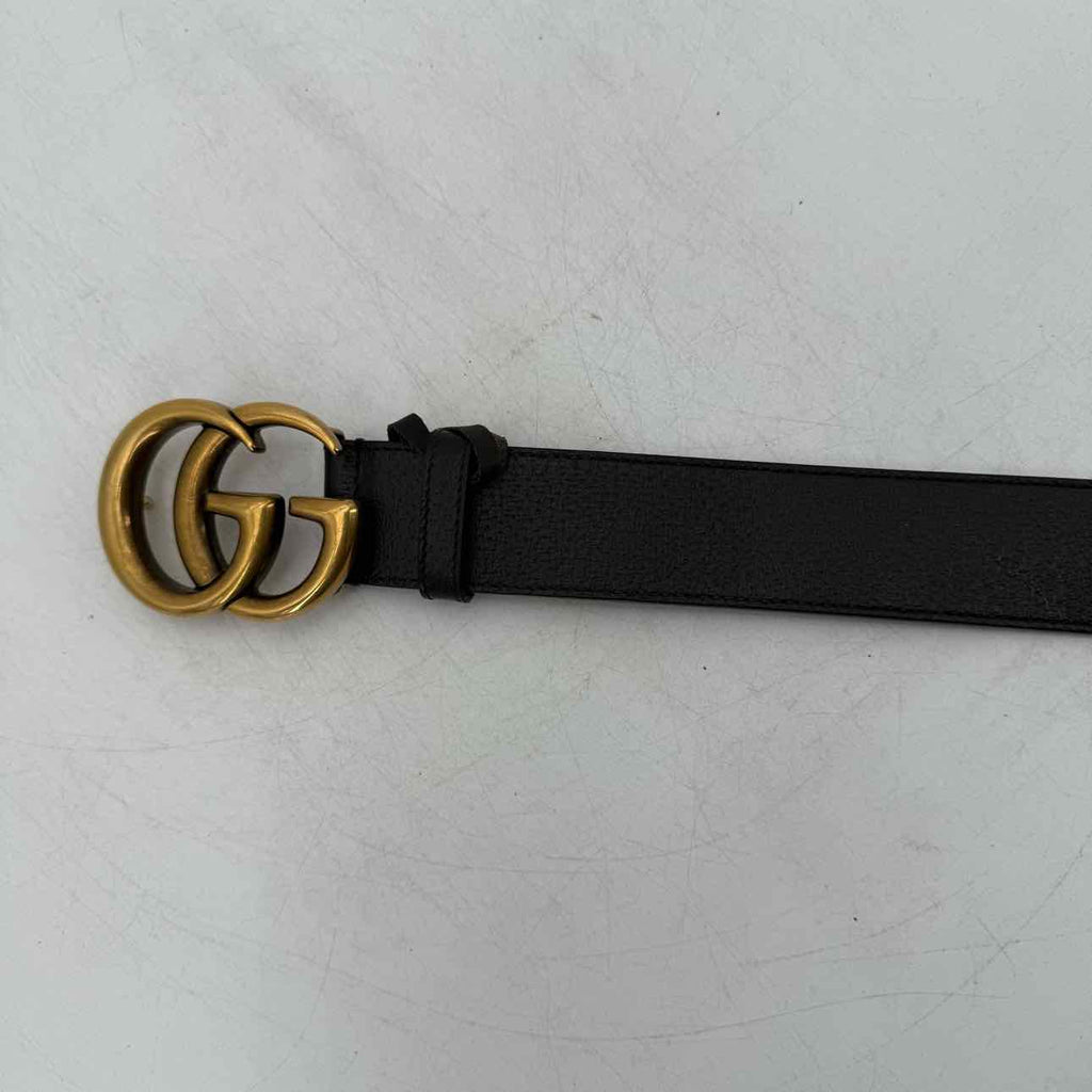 Gucci Belt "GOLD BUCKLE" Used Brown Size 38