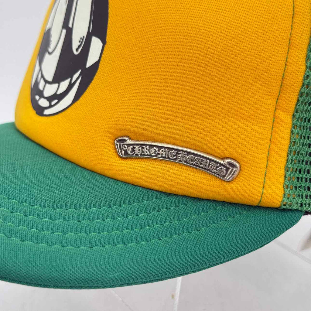 Chrome Hearts Trucker Hat "SMILEY" Used Green Size OS
