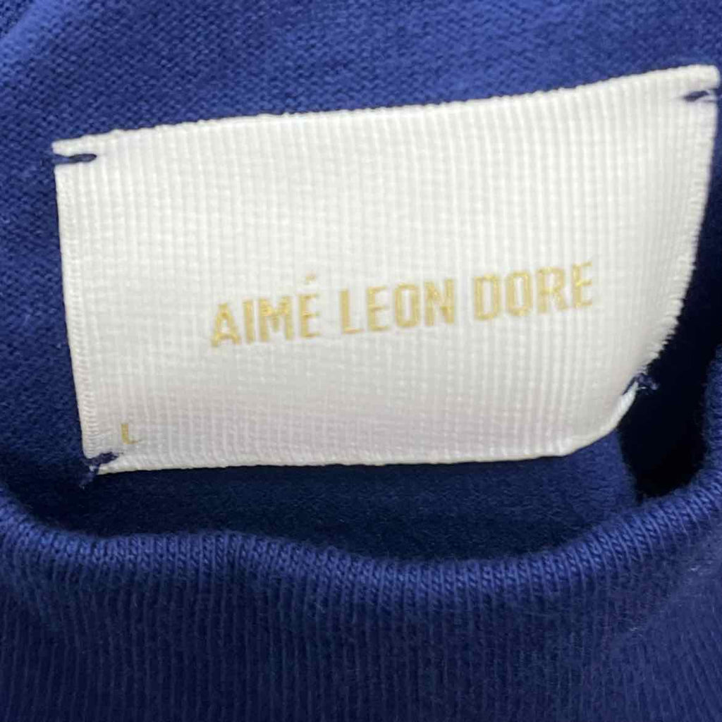 Aime Leon Dore Mock Neck "POCKET" Navy New Size L