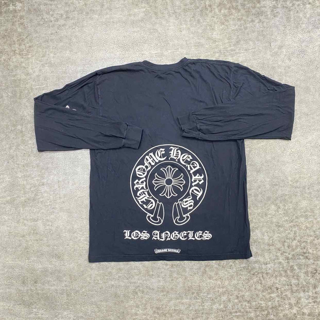 Chrome Hearts Long Sleeve "LOS ANGELES" Black Used Size 2XL