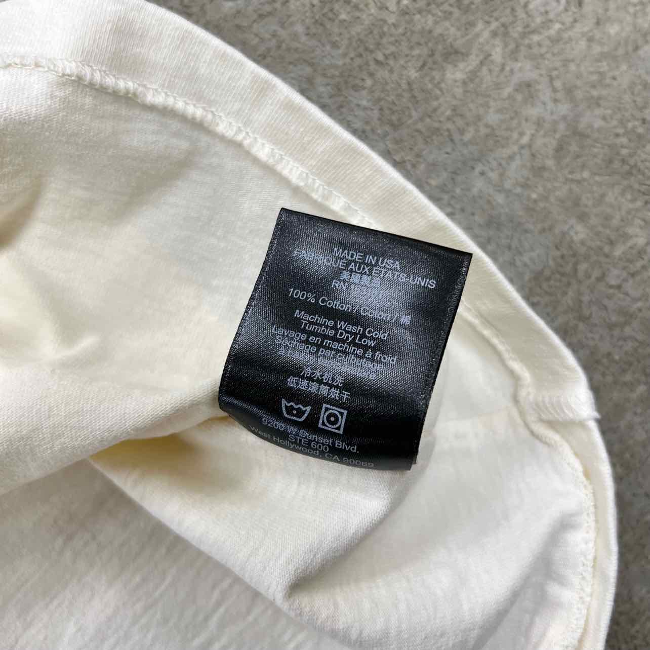 Rhude T-Shirt &quot;SCRIPT&quot; Cream Used Size L