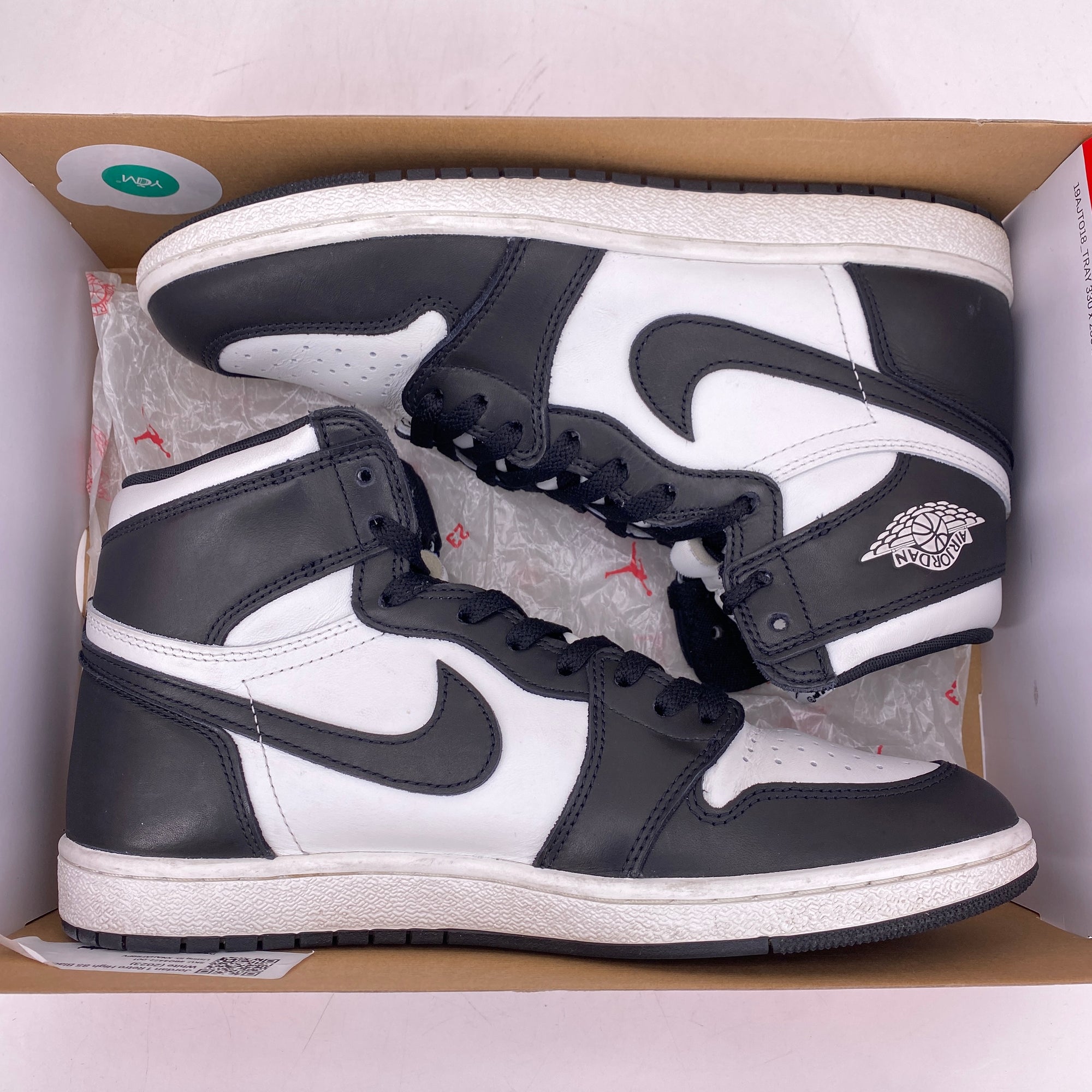 Air Jordan 1 HI 85&#39; &quot;Black White&quot; 2023 Used Size 10