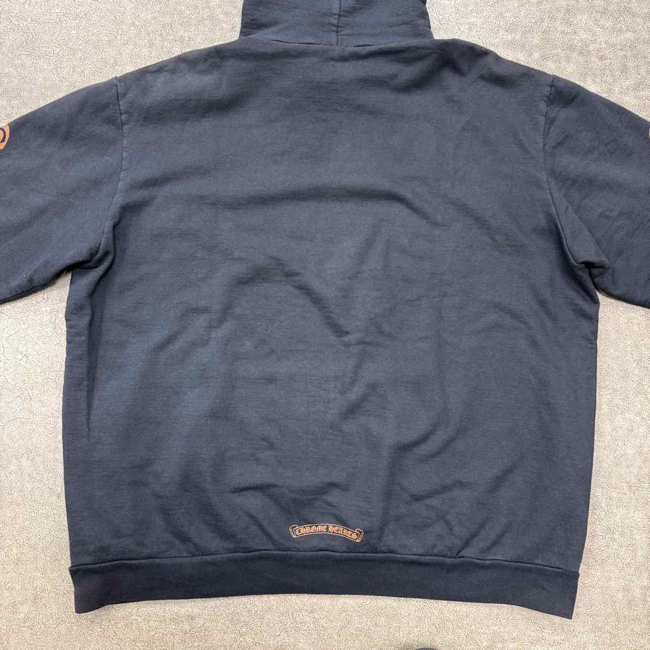 Chrome Hearts Hoodie &quot;VERTICAL LOGO&quot; Brown Used Size XL