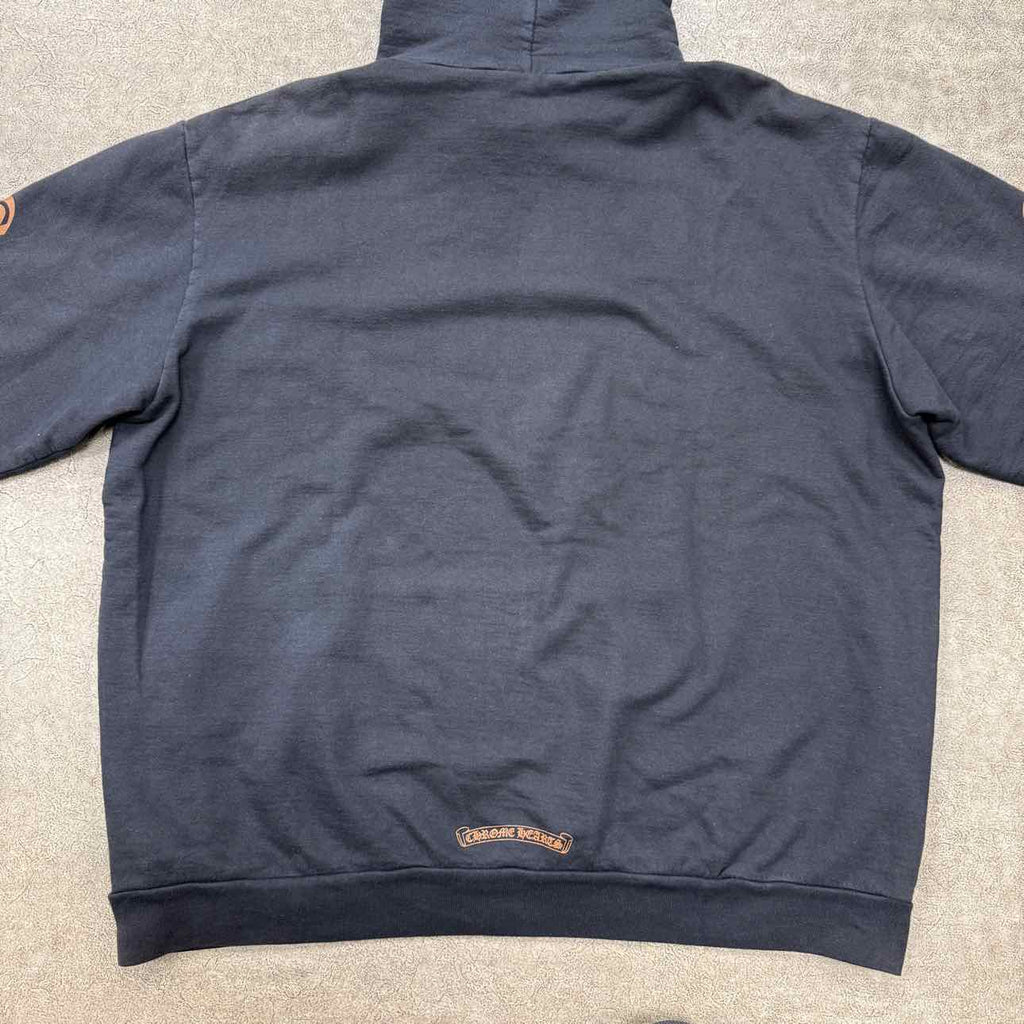 Chrome Hearts Hoodie "VERTICAL LOGO" Brown Used Size XL