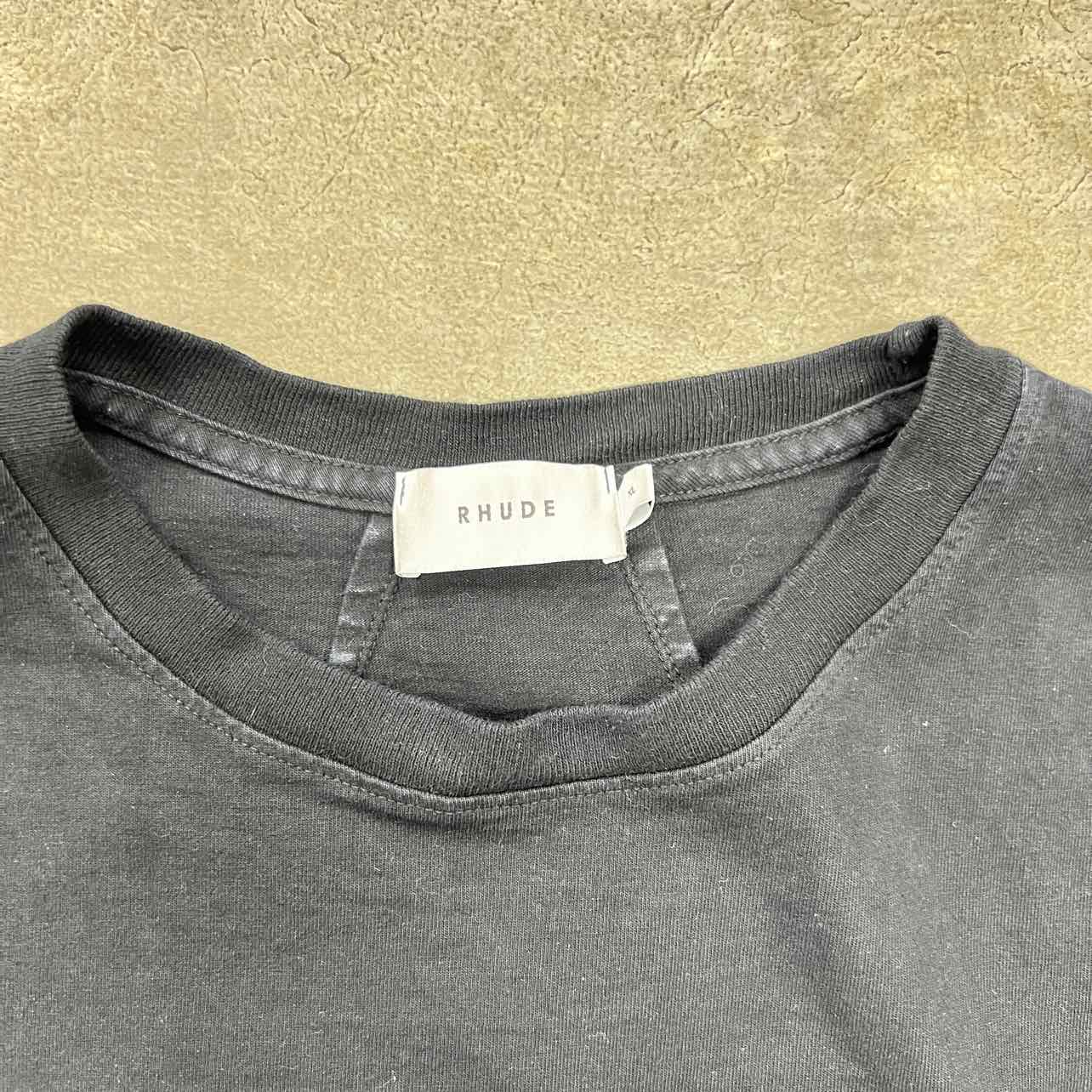 Rhude T-Shirt &quot;ST.BARTHS&quot; Black Used Size XL