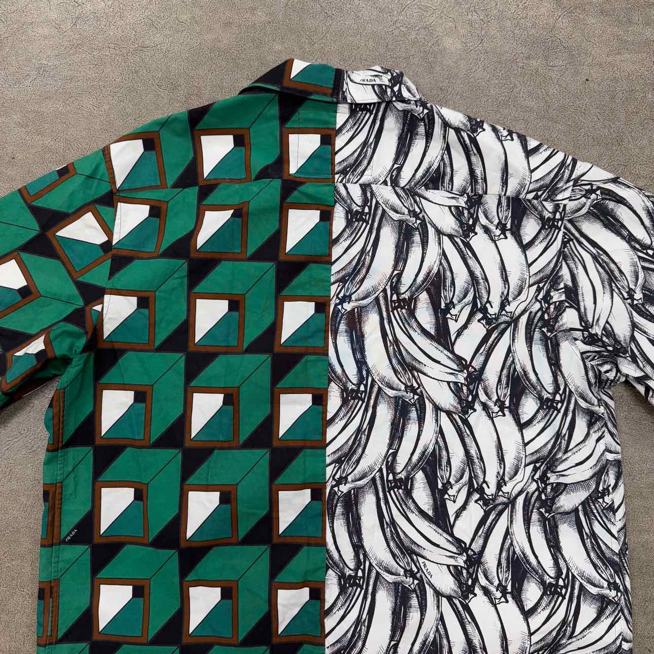 Prada Button Up &quot;SPLIT&quot; Green Used Size XL