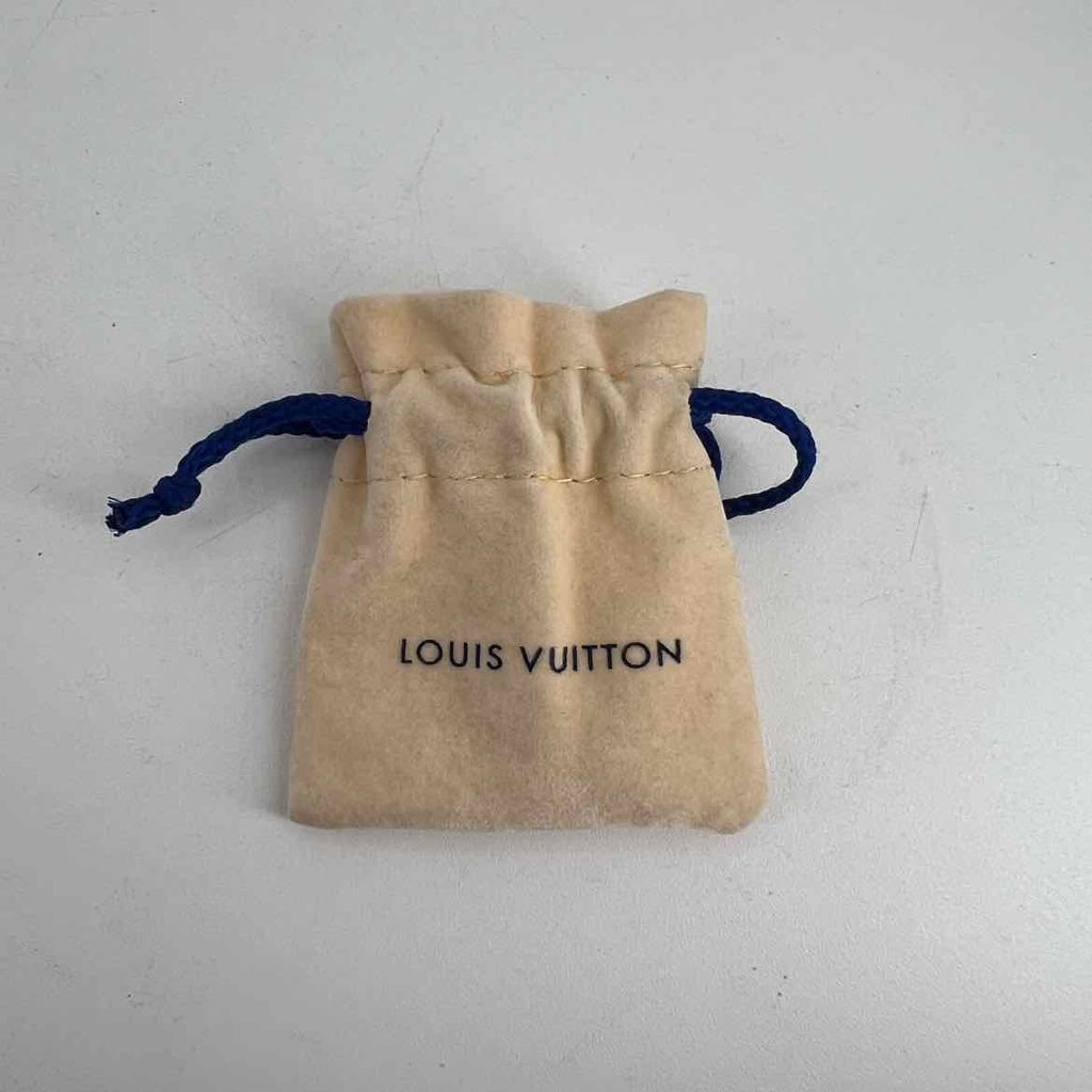 Louis Vuitton Necklace "LOGO" Used Gold Size OS