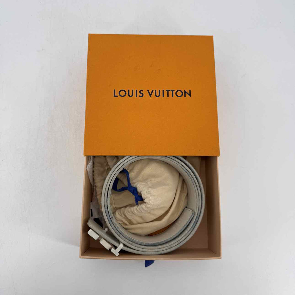 Louis Vuitton Belt "CEINTURE" Used White Size 44