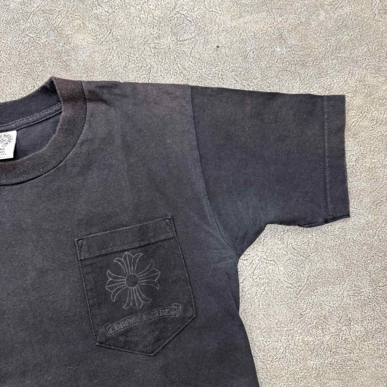 Chrome Hearts T-Shirt &quot;TONAL CROSS&quot; Black Used Size S