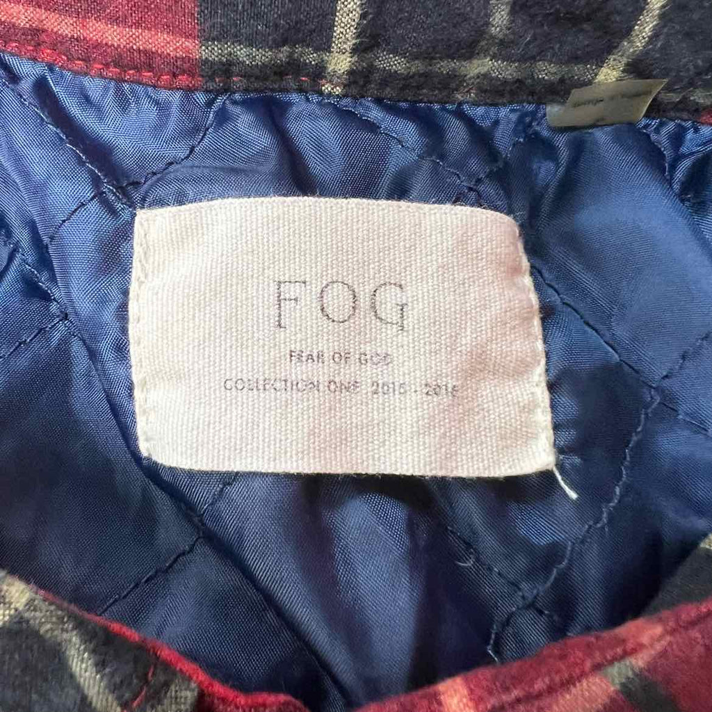 Fear of God Jacket "PLAID" Red Used Size L