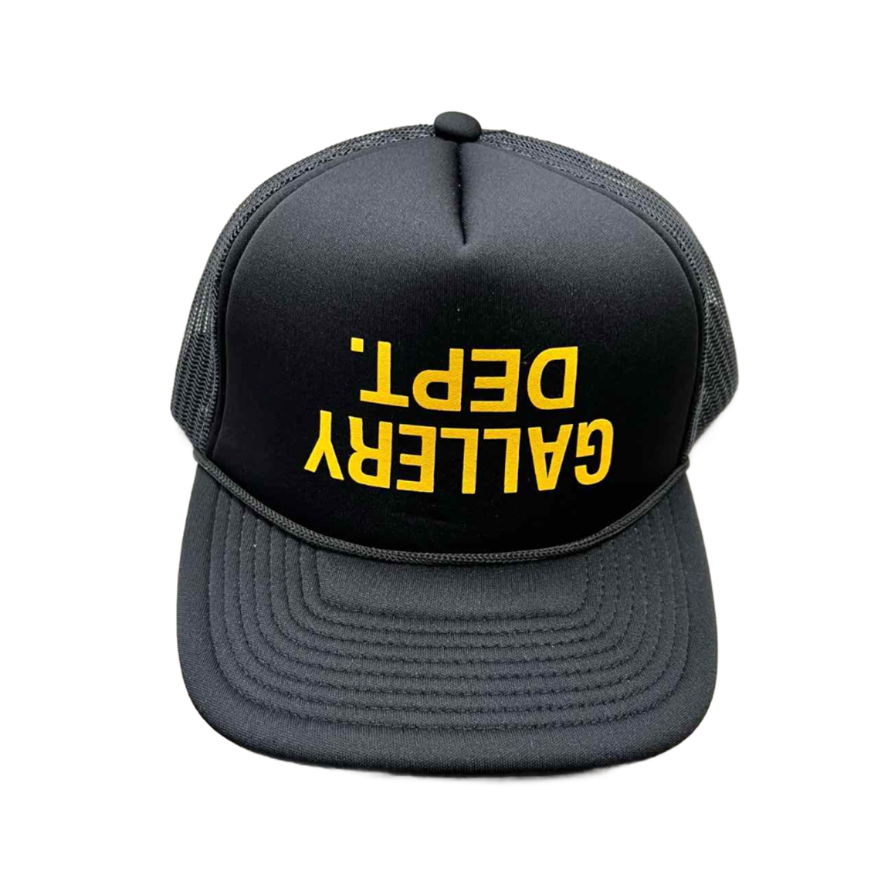 Gallery DEPT. Trucker Hat &quot;UPSIDE DOWN LOGO&quot; New Black
