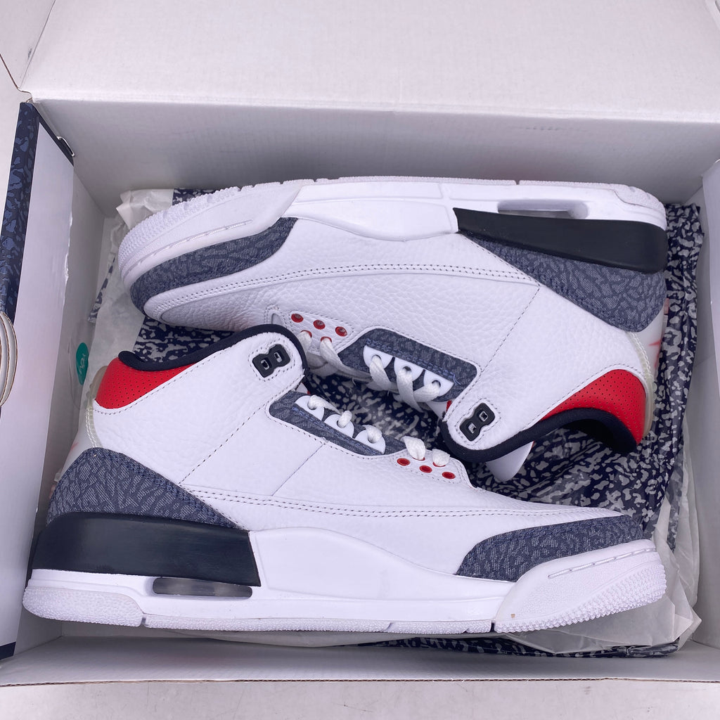 Air Jordan 3 Retro "Fire Red Denim" 2020 New Size 8