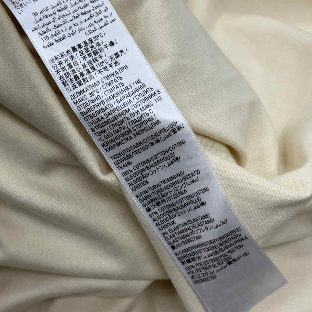 Balenciaga T-Shirt "CAMPAIGN" Cream New Size XXS