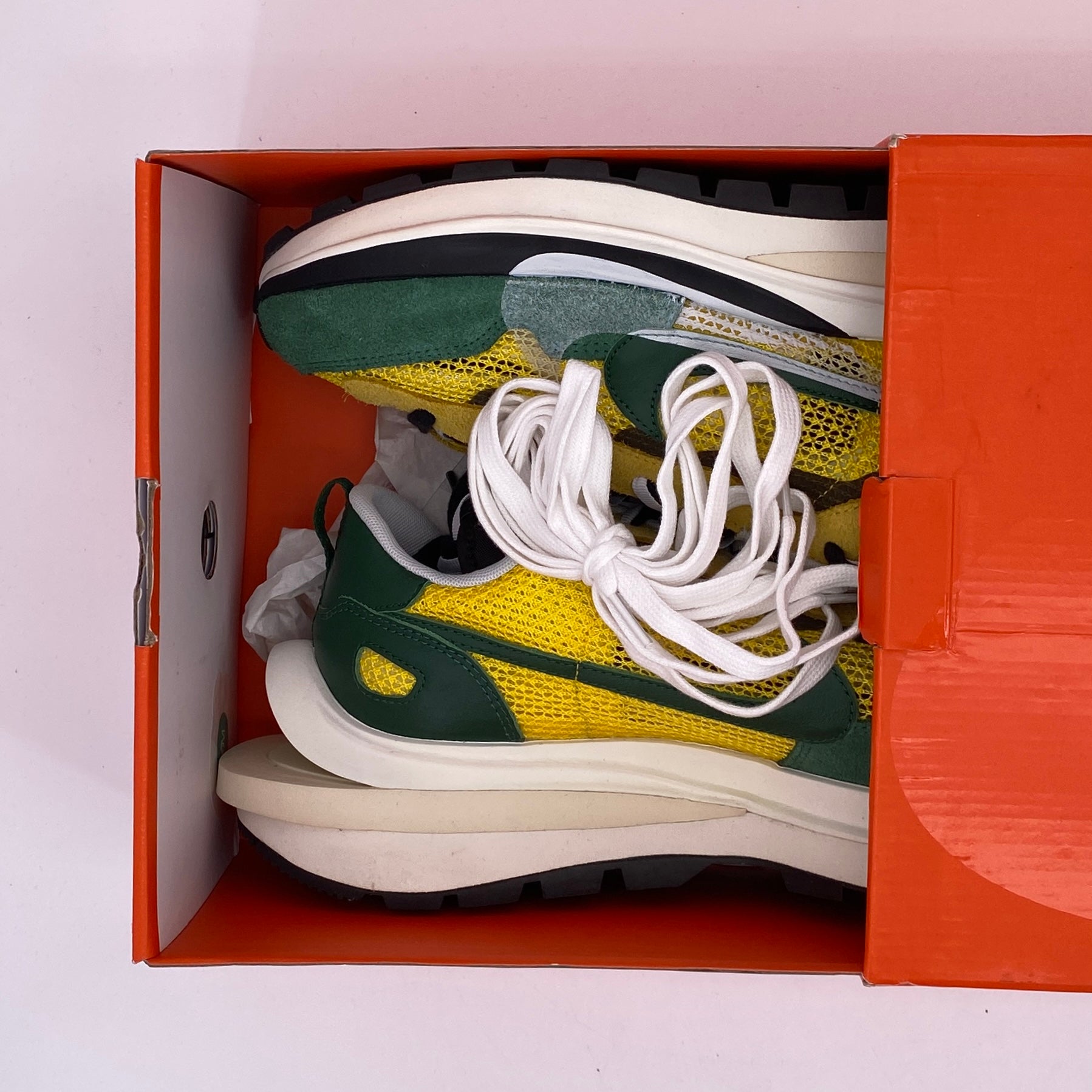Nike Vaporwaffle / Sacai &quot;Tour Yellow&quot; 2020 New Size 12