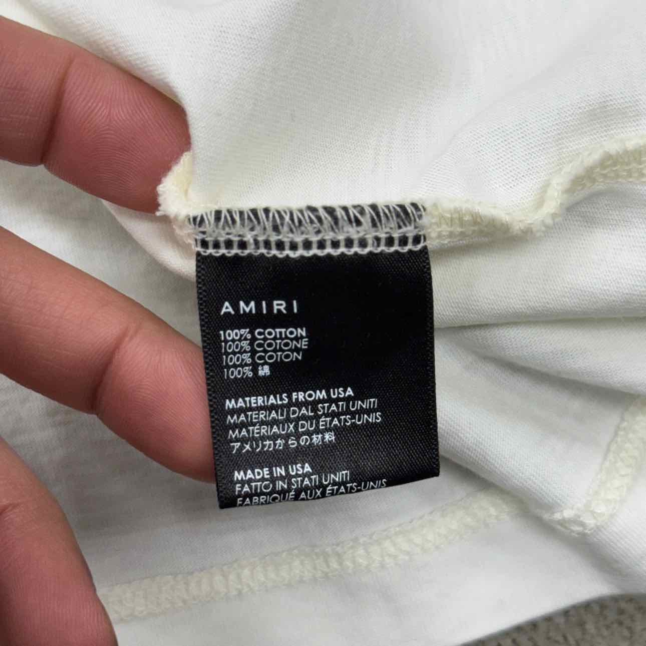 Amiri T-Shirt &quot;PSYCHEDELIC&quot; White Used Size L