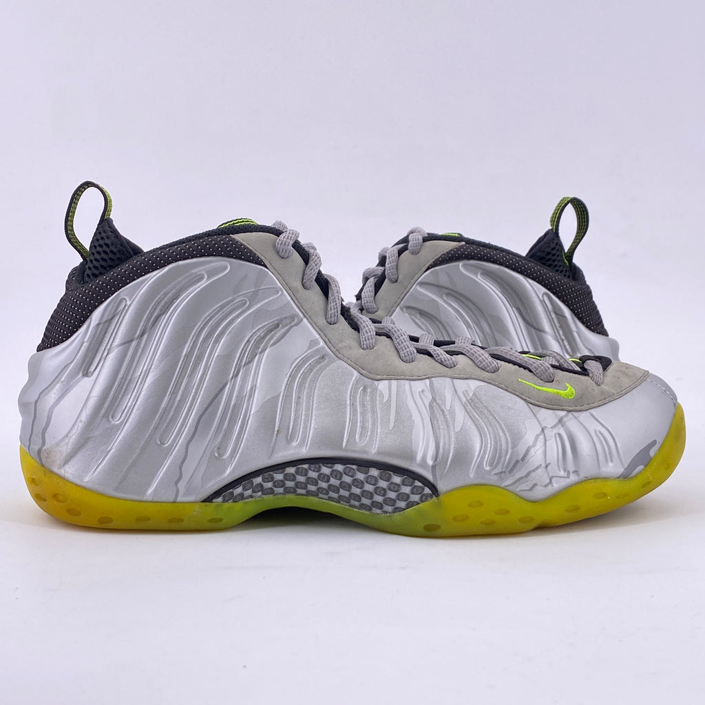 Nike Air Foamposite One "Silver Volt Camo" 2014 Used Size 11.5