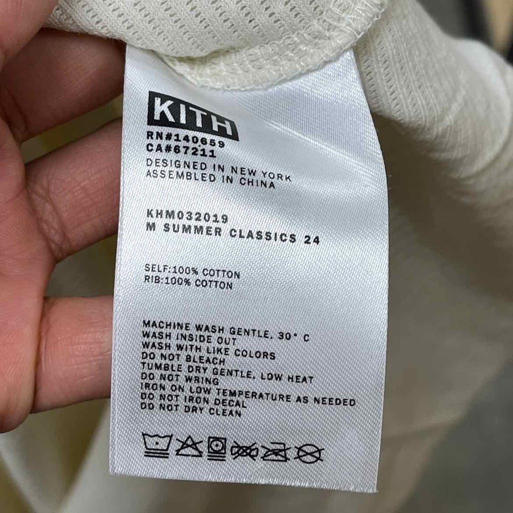 Kith T-Shirt "POCKET LOGO" Cream Used Size L