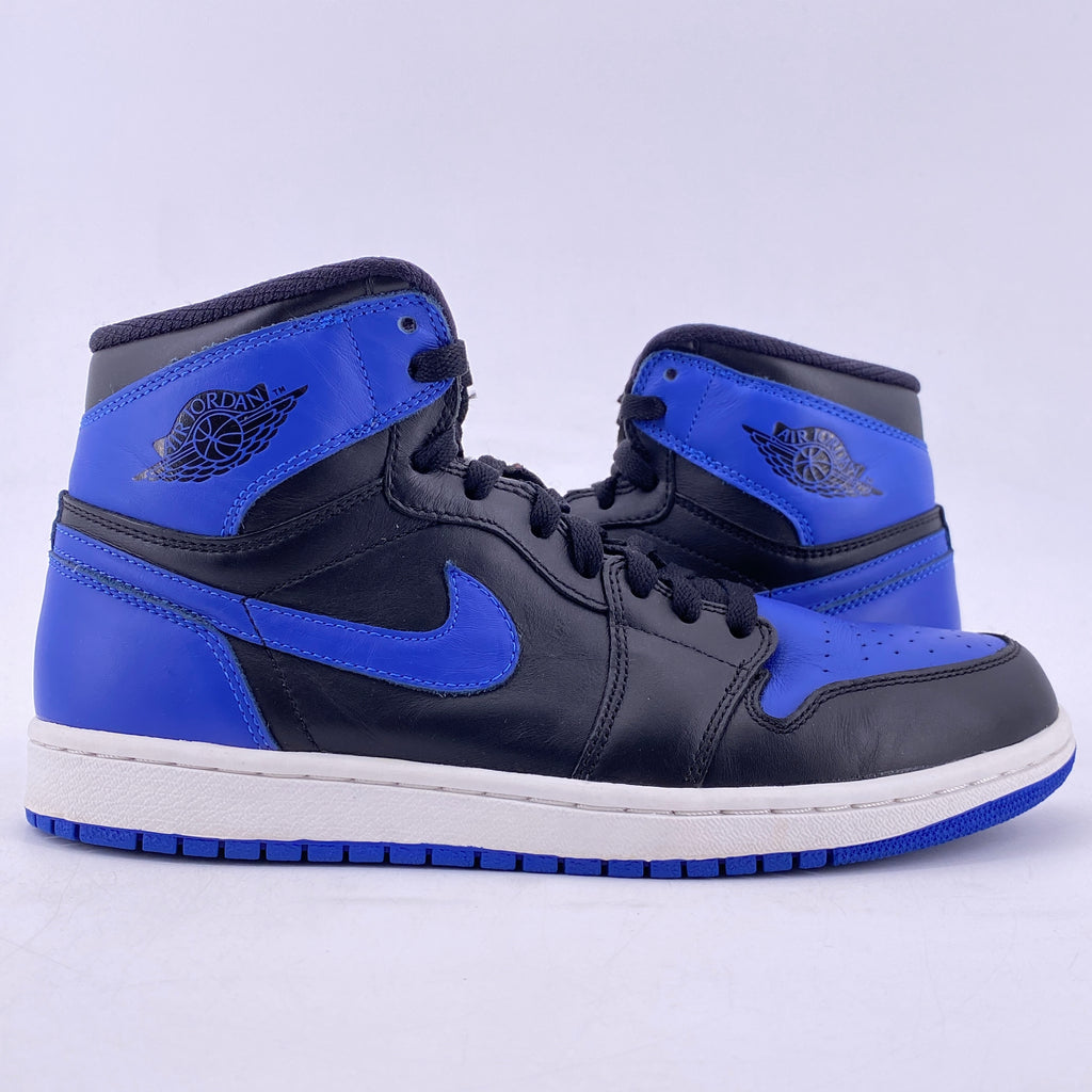 Air Jordan 1 Retro High "Black Royal Blue" 2013 Used Size 8.5