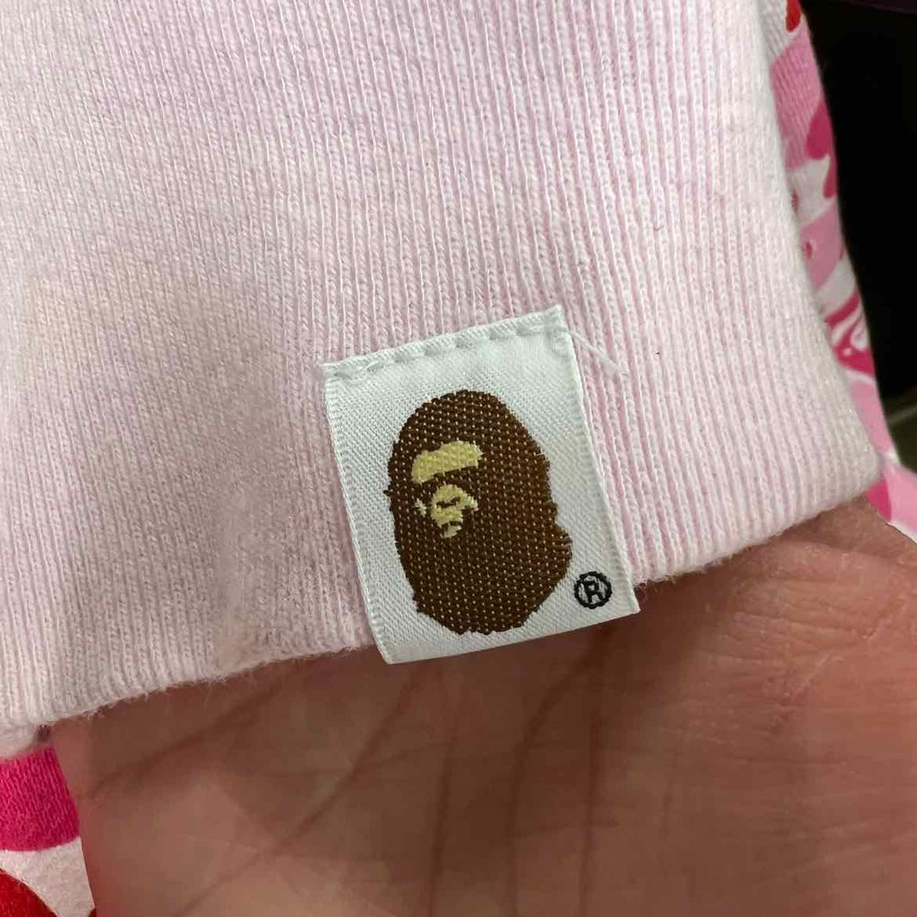 Bape Zip Up "ABC CAMO CRYSTAL" Pink Used Size L